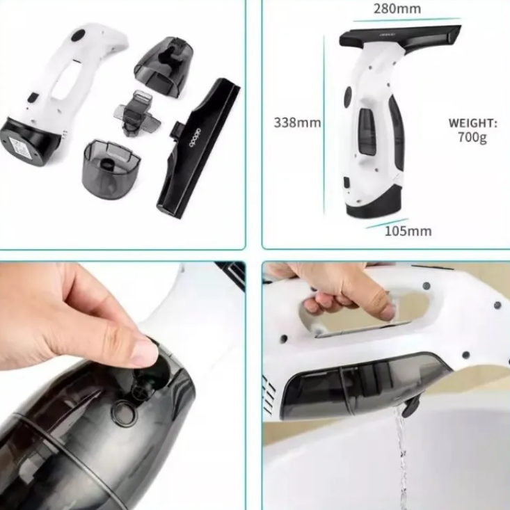 Cordless Automatic Window Cleaner — Streak-Free Glass & Tile Cleaning